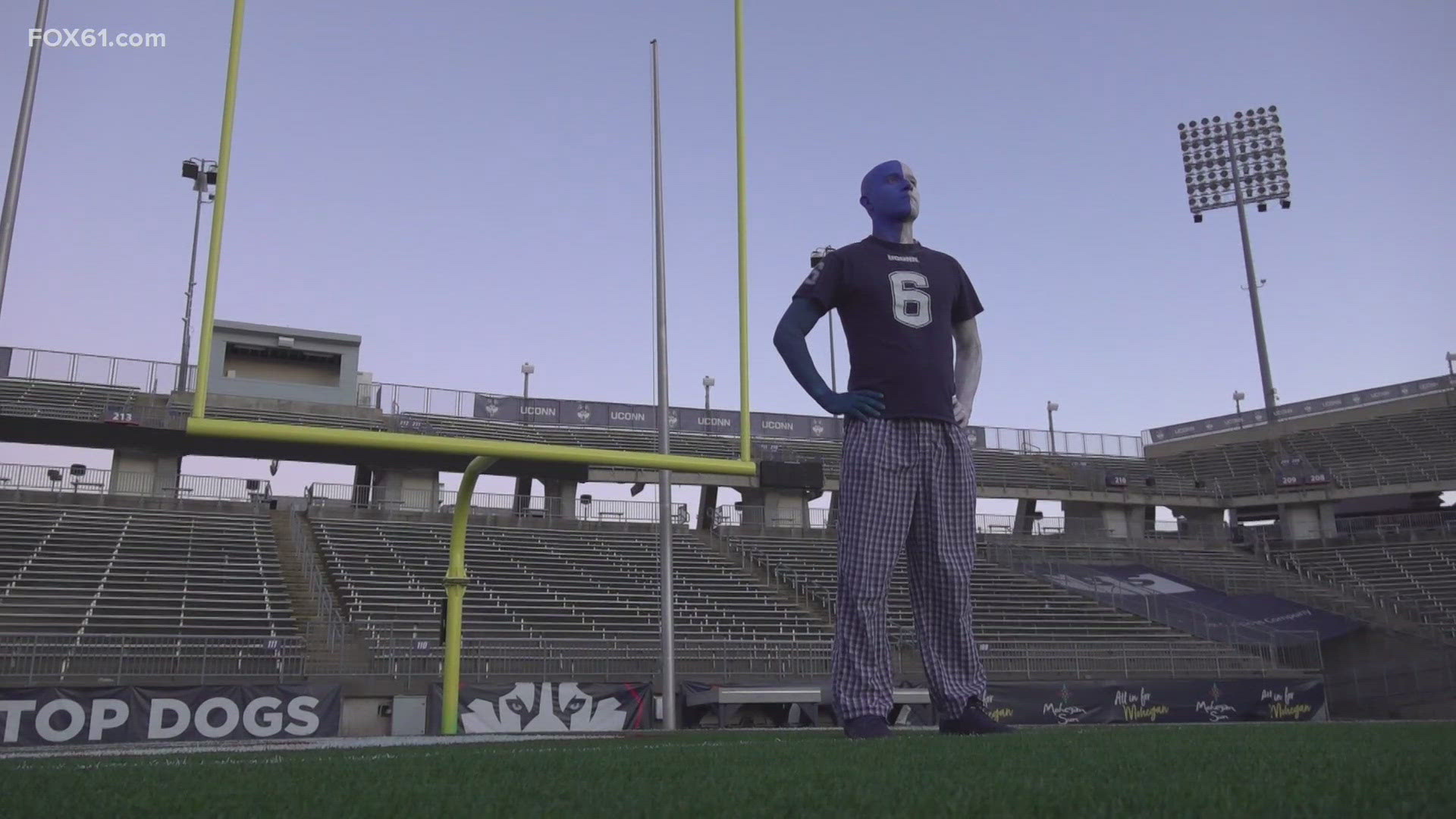 For more than two decades, UConn super fan Dale Nosel has supported the Huskies through thick and thin. Learn the story of 'The Blue/White Guy,' a local legend.