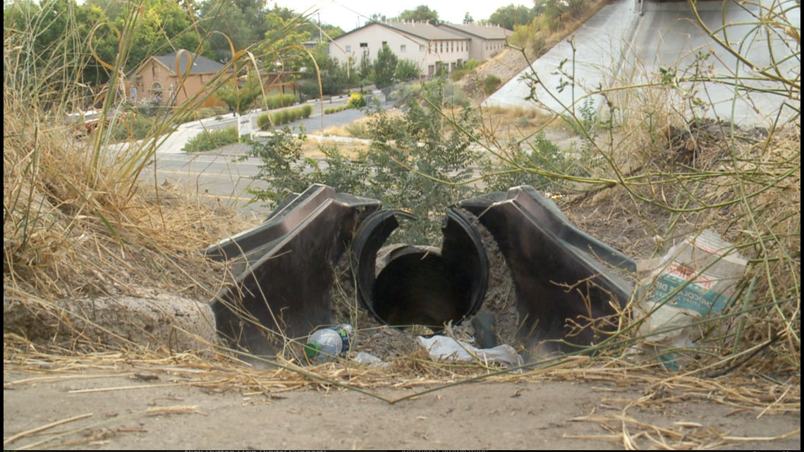 Man rescued after spending hours trapped in 12-inch drainage pipe