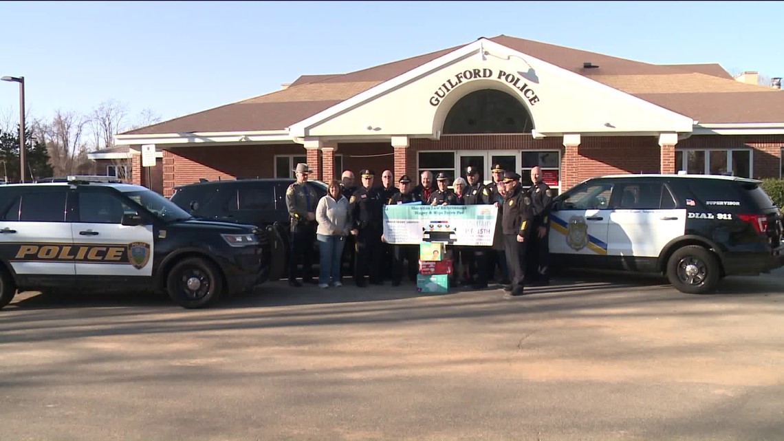 Shoreline police departments team up for diaper drive | fox61.com