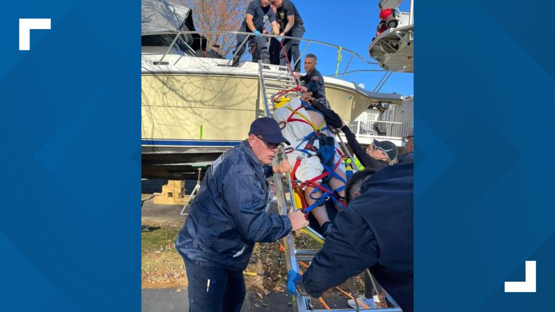 CT man freed in after being trapped in boat storage compartment | fox61.com
