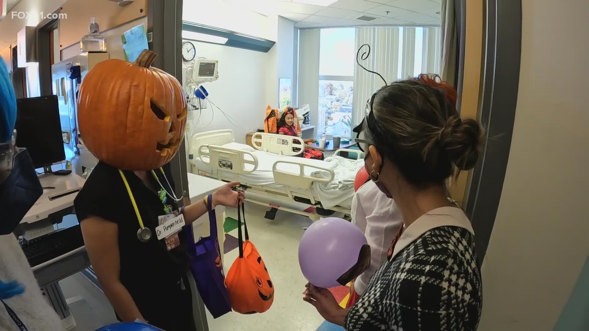 No tricks and all treats – that’s the thinking at Connecticut Children’s where, each year, the hospital staff makes sure the patients get to enjoy Halloween.