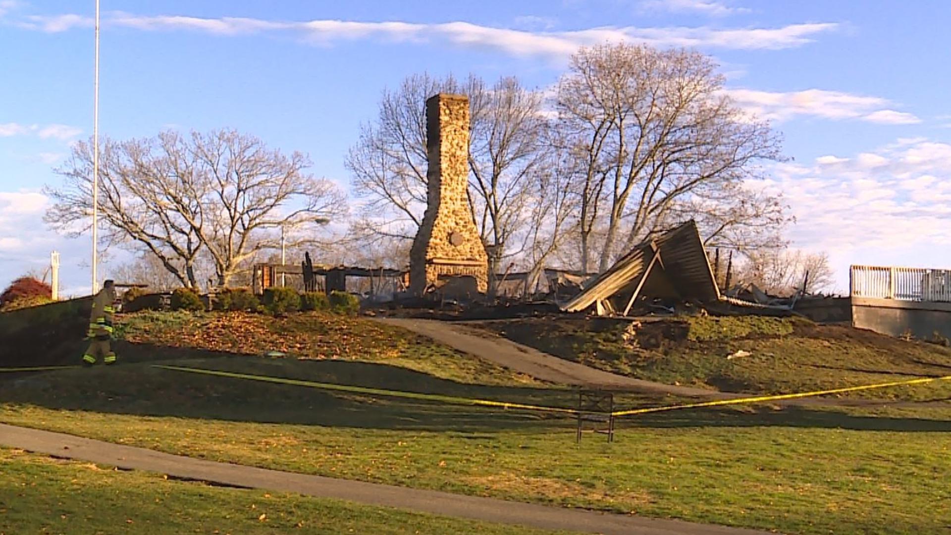 Shelton Fire Chief Francis Jones discusses the building fire that destroyed the the Highland Golf Club in Shelton.