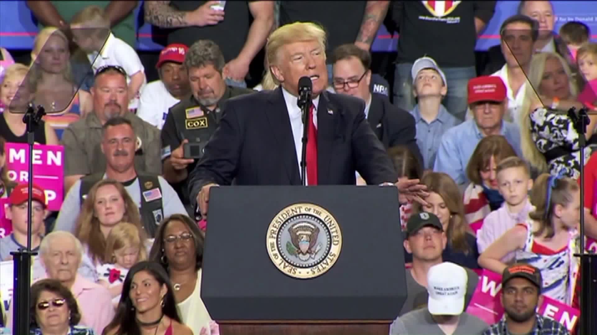 President Trump gives speech as today marks first 100 days in office