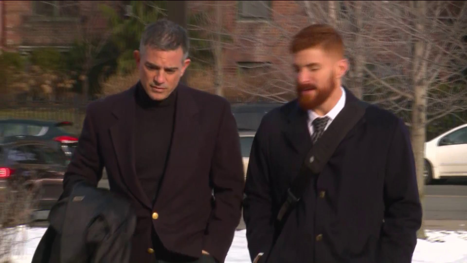 Fotis Dulos walks into Stamford Superior Court