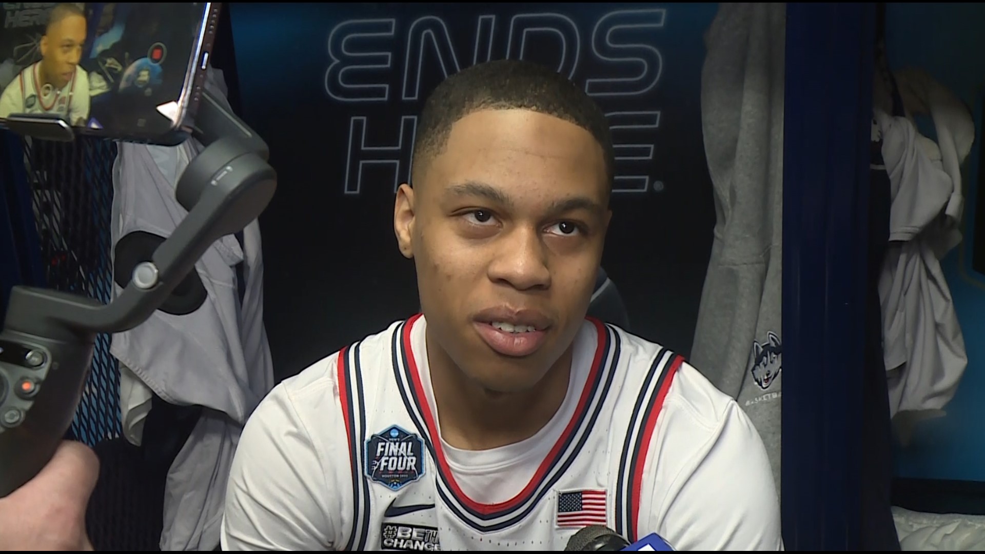 Hawkins was questionable to play for the Huskies as he was battling an illness before the game, but he played throughout scoring 13 points in 25 minutes.