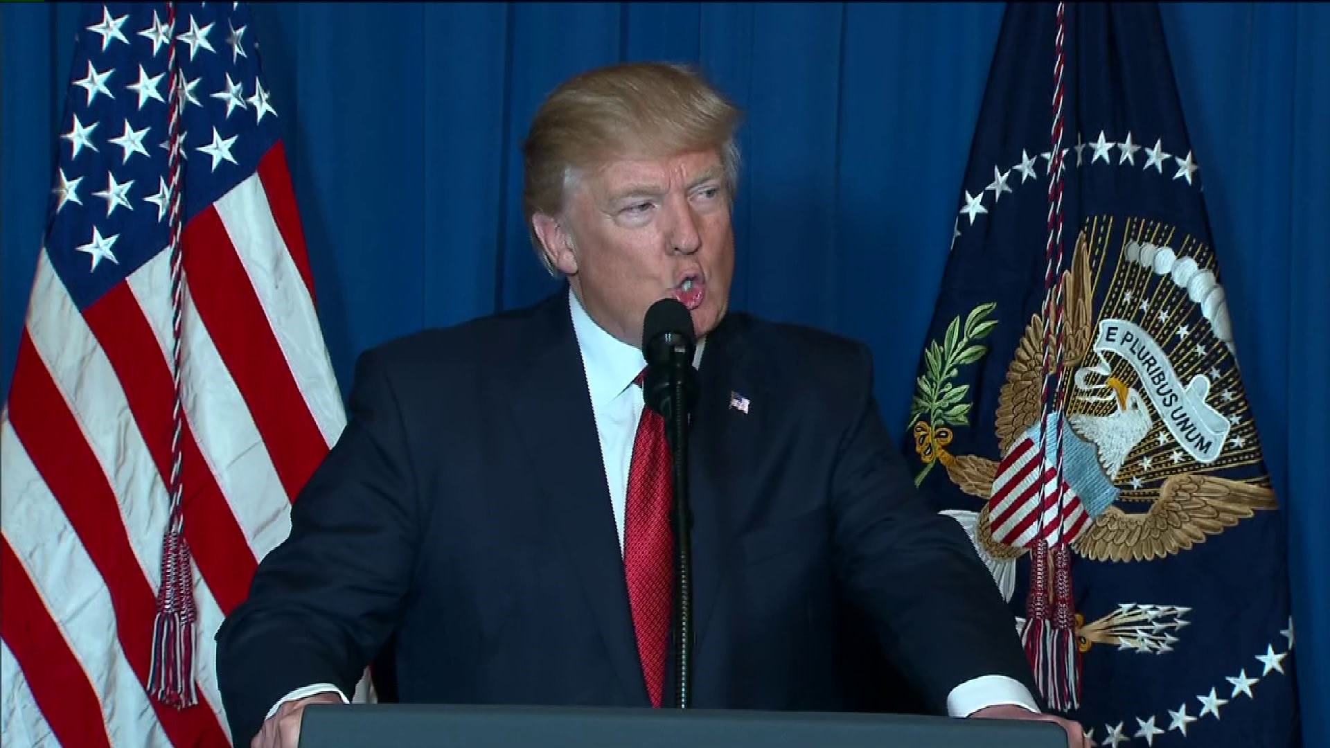President Trump speaks on the missle strike on Syrain airbases