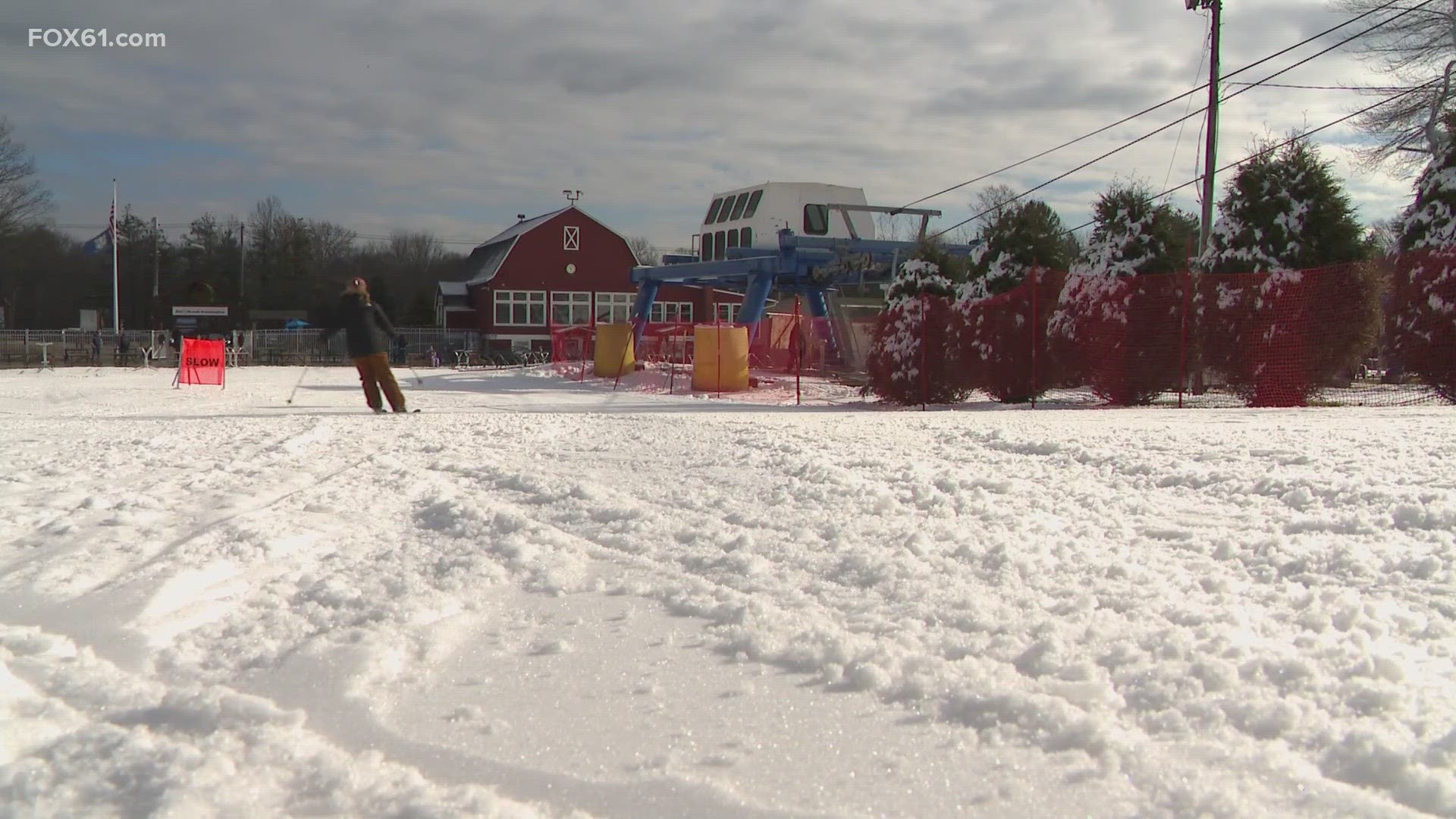 Much-needed cooler temperatures are helping the snow-making efforts.