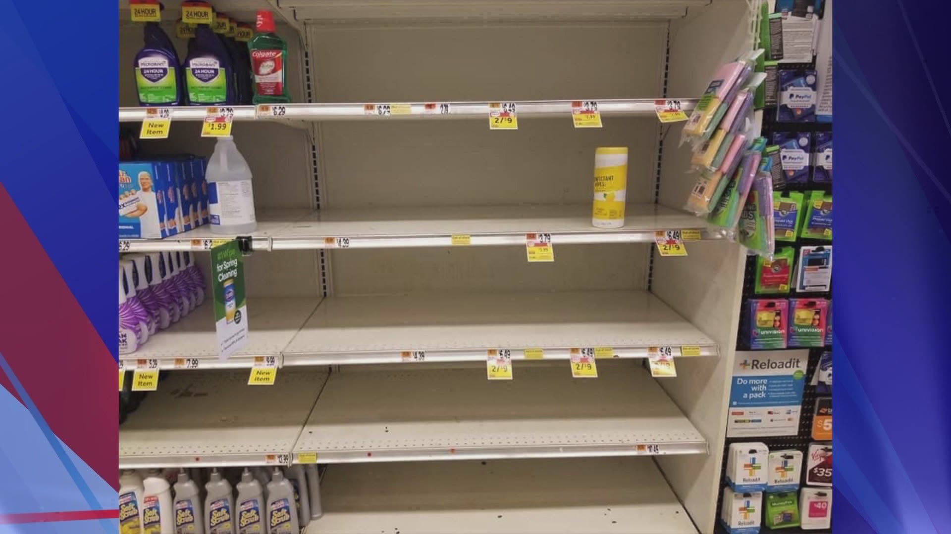 One way aisles, empty shelves--the COVID-19 outbreak is creating change in grocery stores