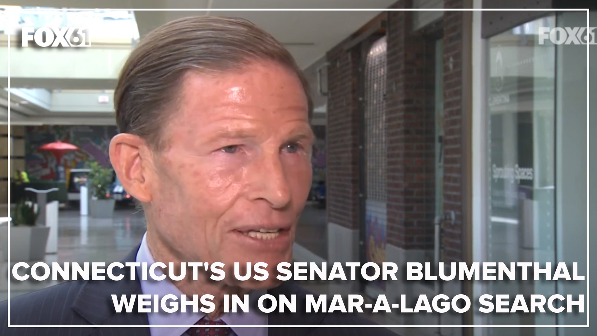 Blumenthal told FOX61 that he has executed searches as a federal prosecutor, and they all have to be "carefully vetted, screened, verified based on facts."