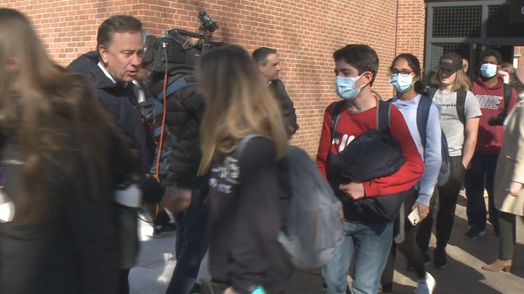 Local students mark the first day of masks being optional in school
