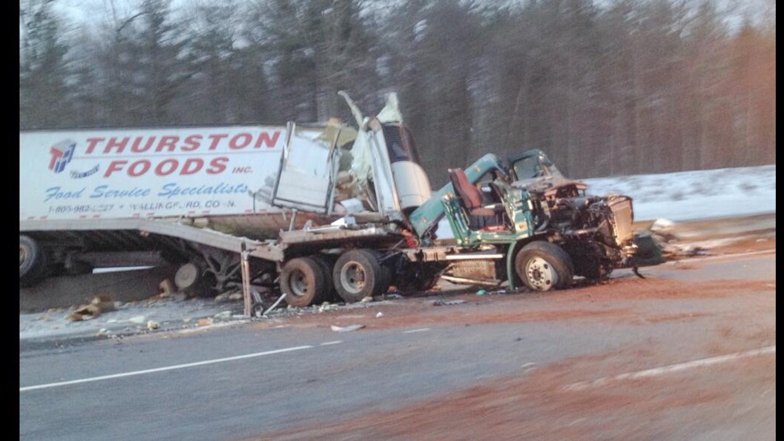 TractorTrailer Crash On I84 In Tolland