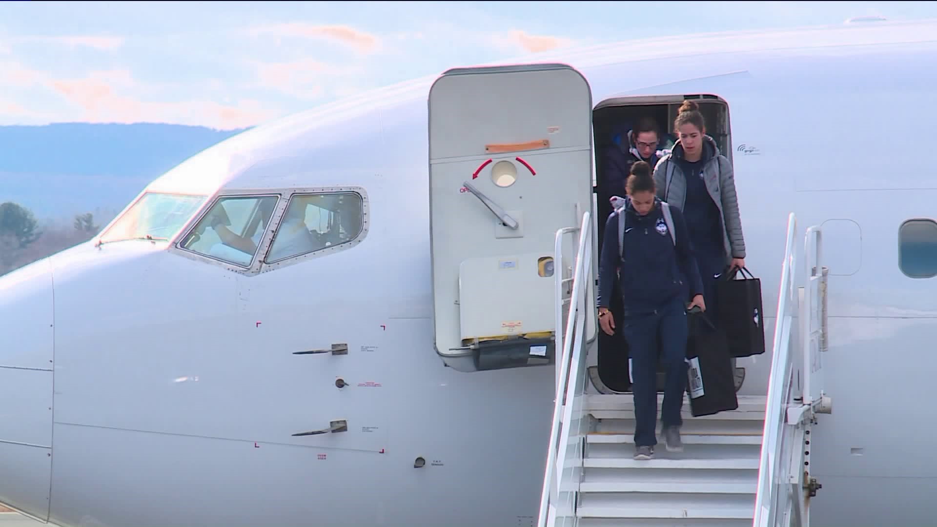 UConn returns home after the Final Four loss