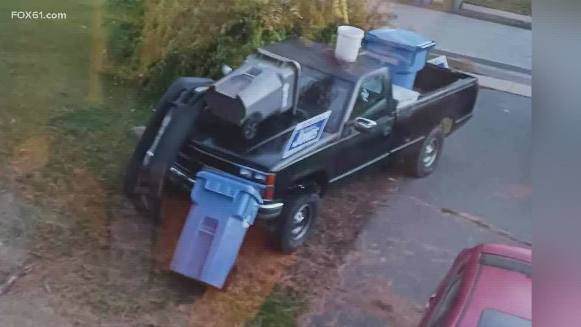 The vandals targeted his black truck late Tuesday night on Princeton Street.