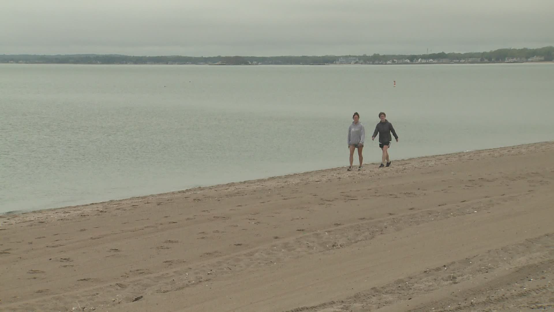 A cloudy morning didn’t stop people from coming out to state beaches for one of the busiest beach days of the year.