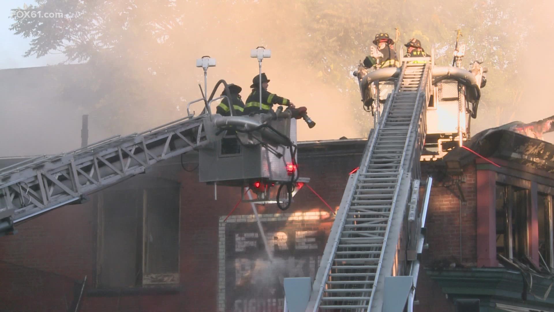 Hartford firefighters recieved the call around 4 a.m., but arrived to the scene around minutes.