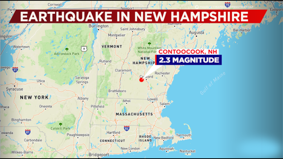 Minor earthquake strikes central New Hampshire