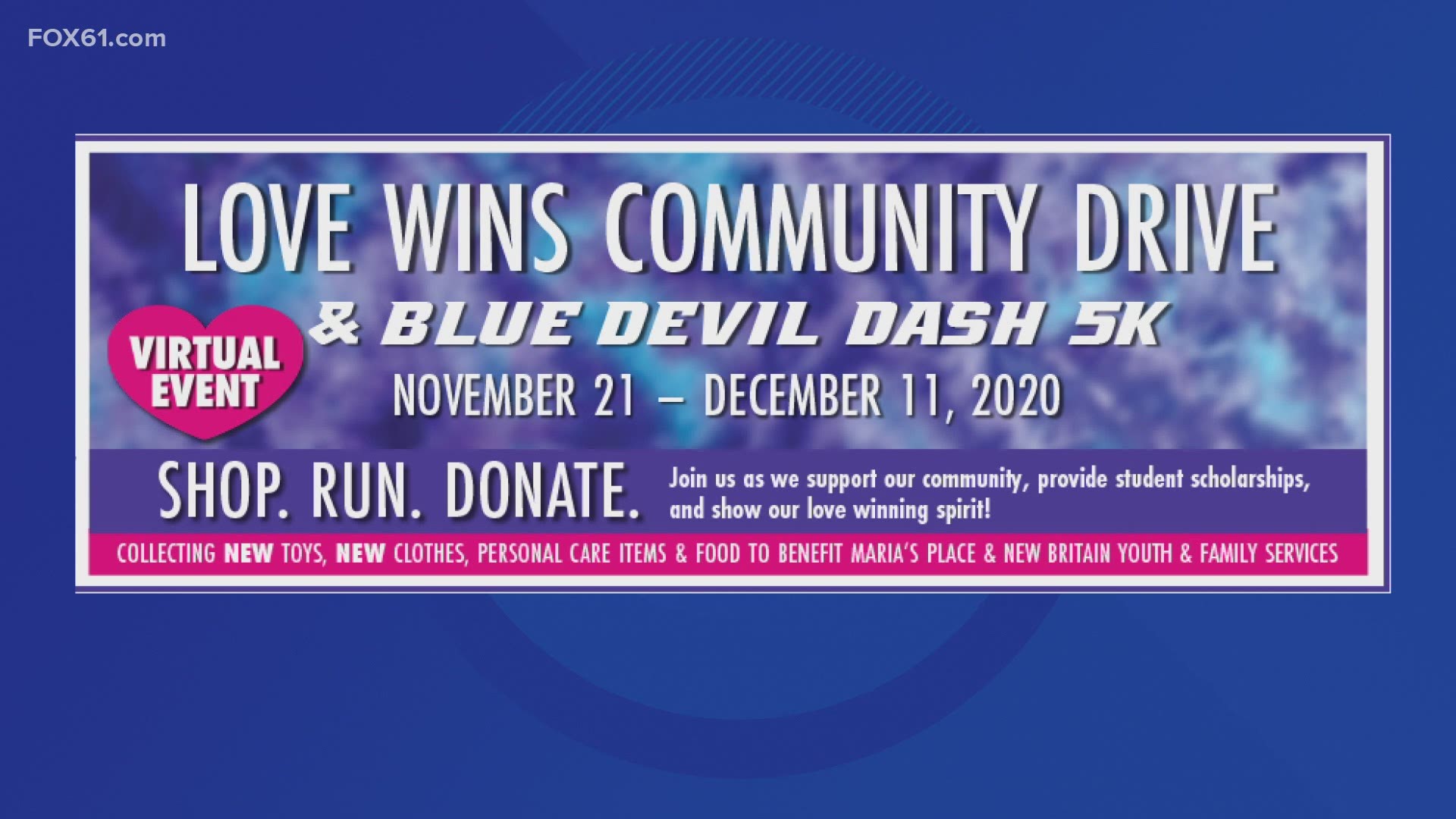 The community drive's goal is to help make a difference in the lives of individuals, children and families