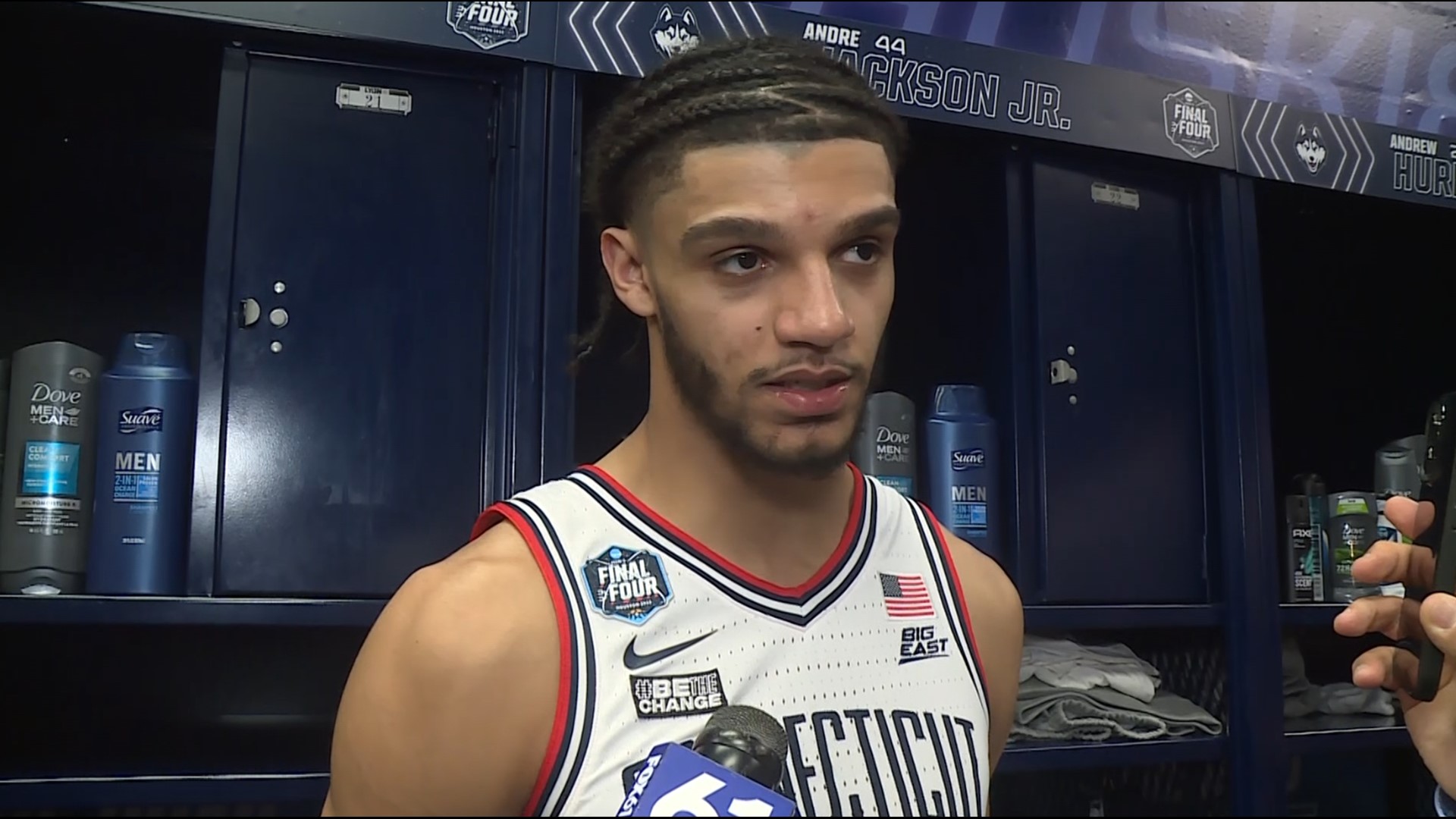 UConn's Andre Jackson Reacts To Final Four Win Over Miami | Full ...