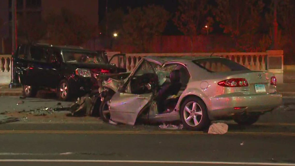 Violent crash on Main Street, Hartford sends 12 people to hospital