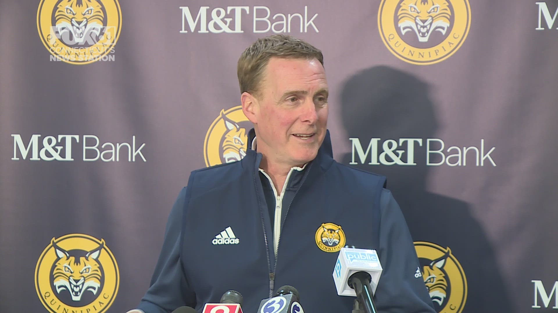 Quinnipiac Univ. men's hockey Head Coach Rand Pecknold praises the discipline and passion his players had leading up to the Division I championship victory.