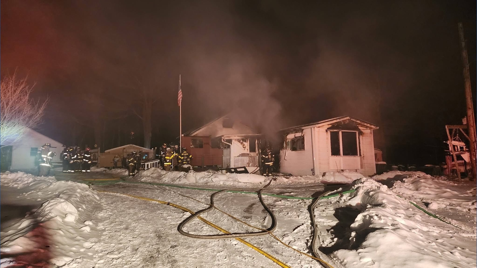Firefighters tackle 2nd alarm house fire in Litchfield | fox61.com