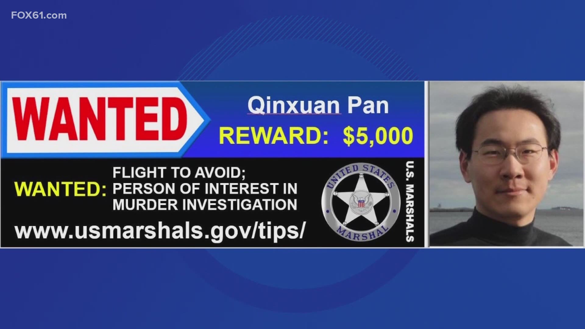 Qinxuan Pan is sought by law officials for questioning in connection with the homicide investigation of Kevin Jiang.