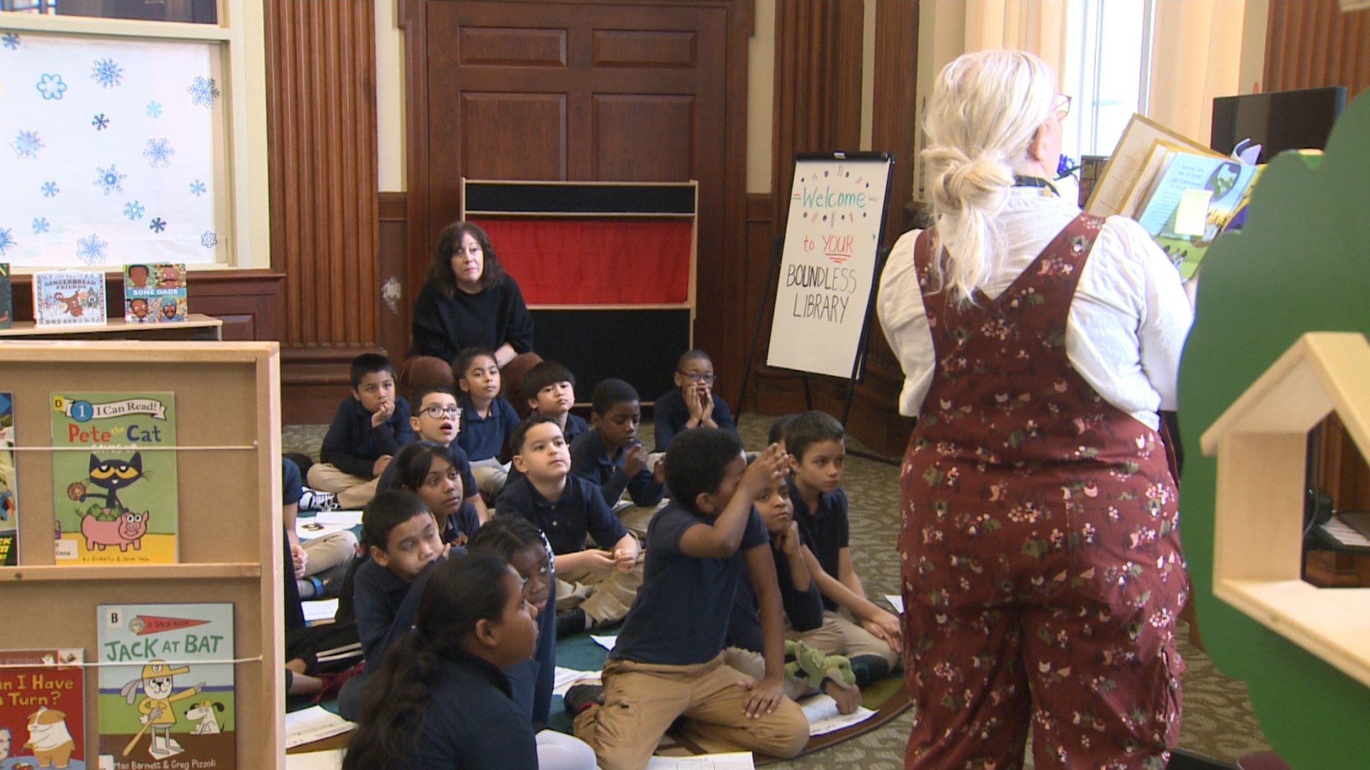 The Boundless Library is open at West Middle School for preschoolers through 5th graders, funded by a grant from The Hartford.