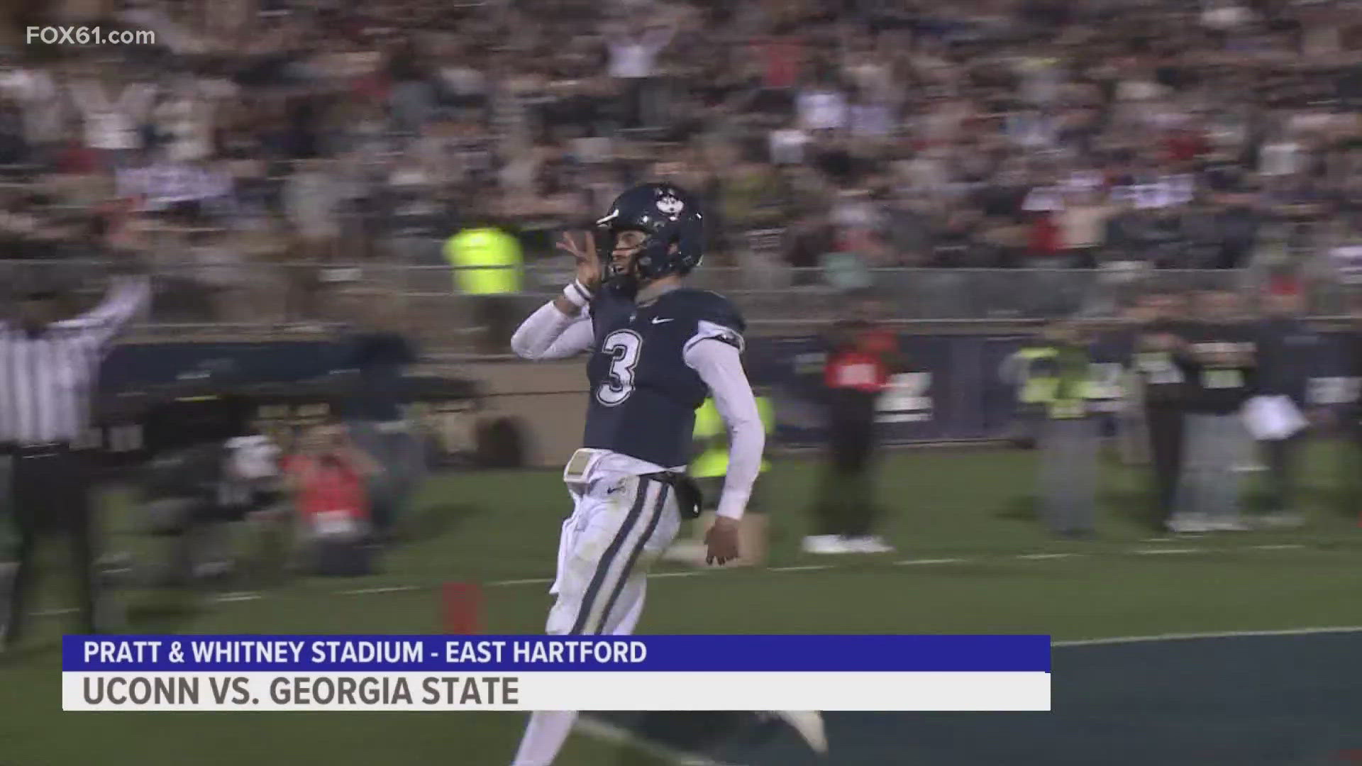 The Huskies beat Georgia State 34-27 to notch their sixth win of the year.