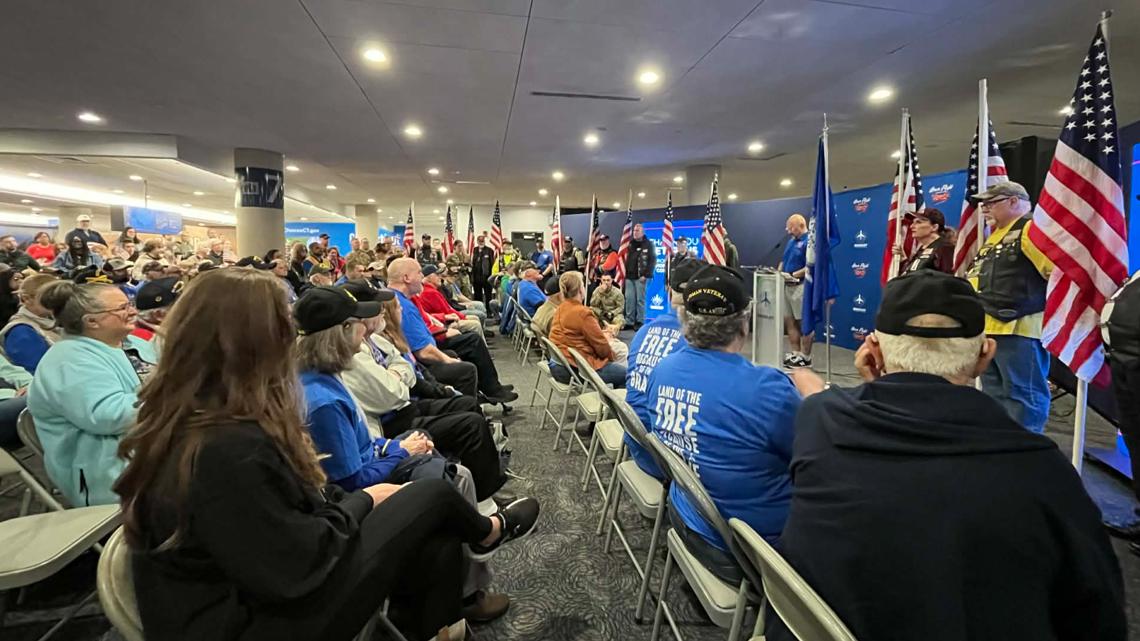Honor Flight Connecticut sends off dozens of veterans for a special day of thanks in Washington D.C.