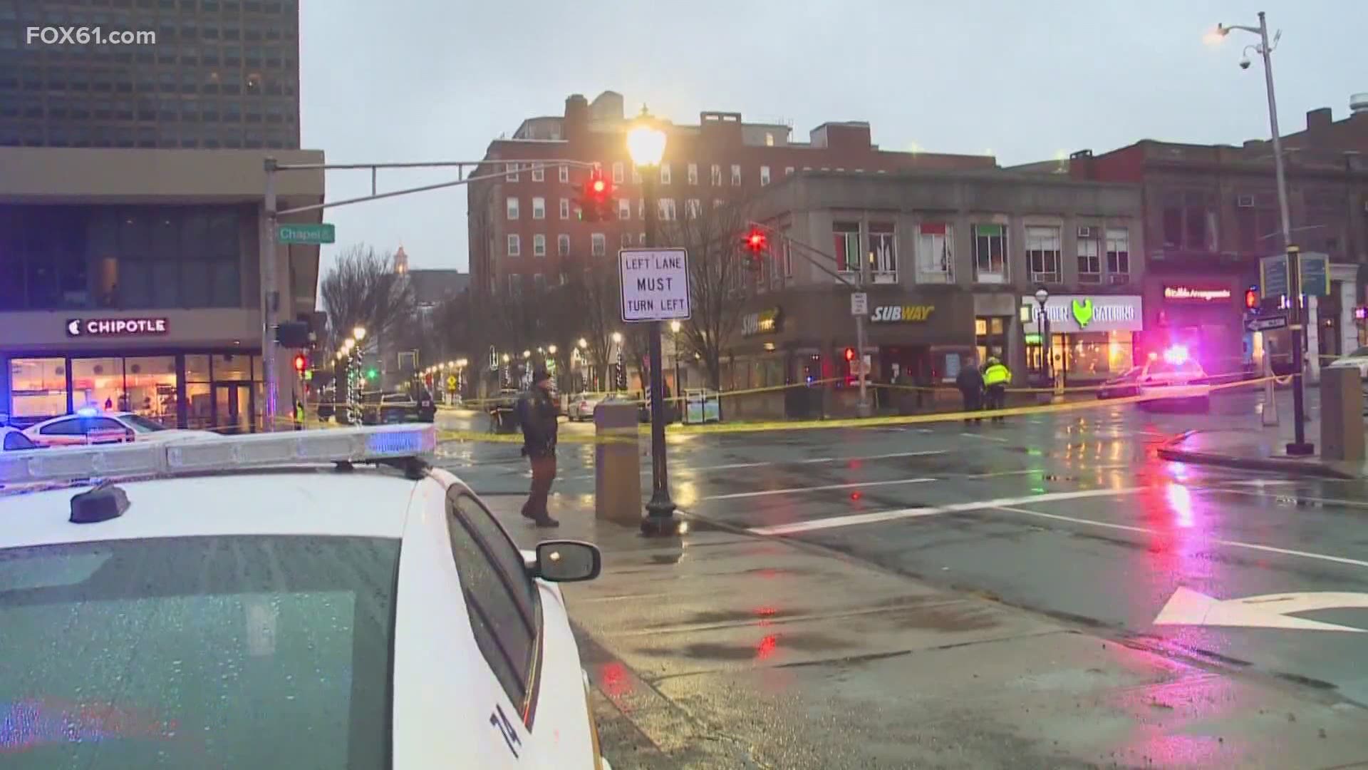 The fatal pedestrian crash occurred at Temple Street and Chapel Street Thursday.