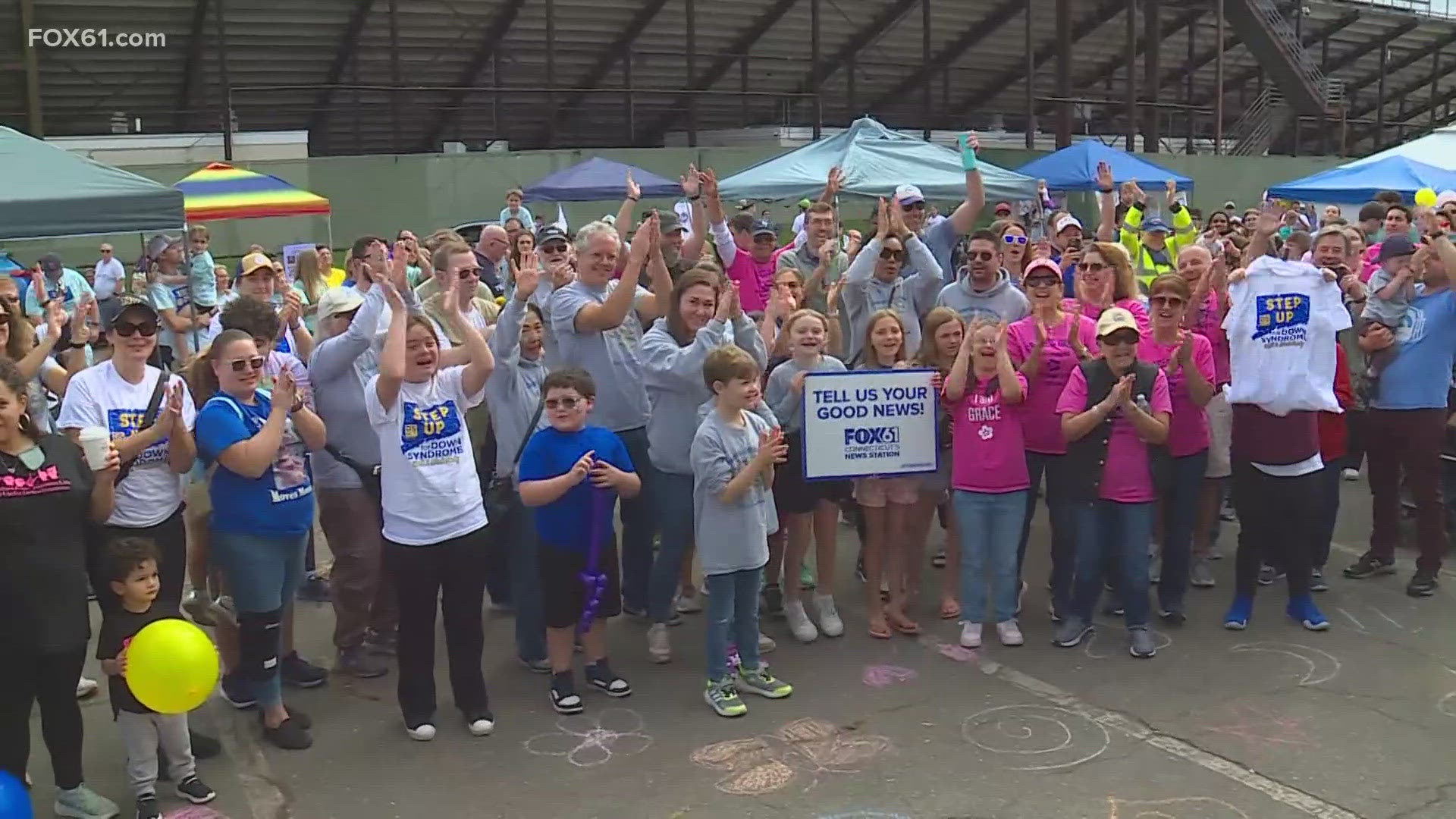 The Step Up for Down Syndrome Block Party and Walk was held at New Britain Stadium Saturday.