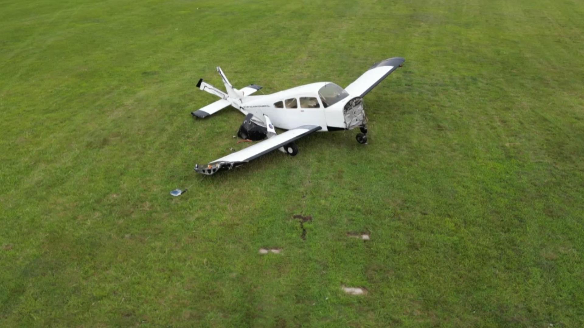 In addition to causing power outages and fallen tree limbs, Friday's severe storm in Connecticut damaged an airplane at Simsbury Airport.