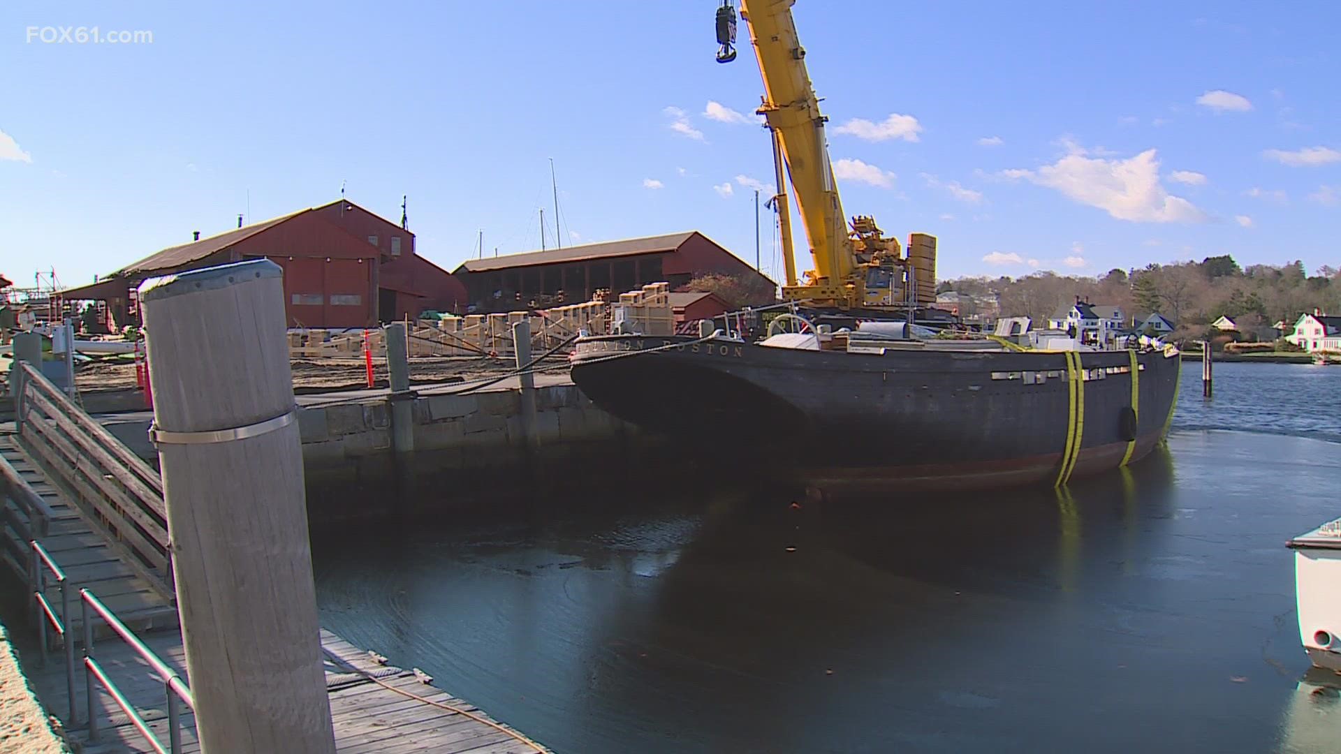 Two ship restorations at Mystic Seaport Museum.