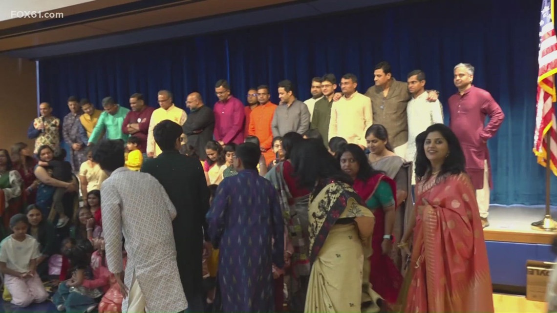 The event was organized by the Hindu Swayamsevak Sangh, with volunteers emphasizing the cultural importance of teache...