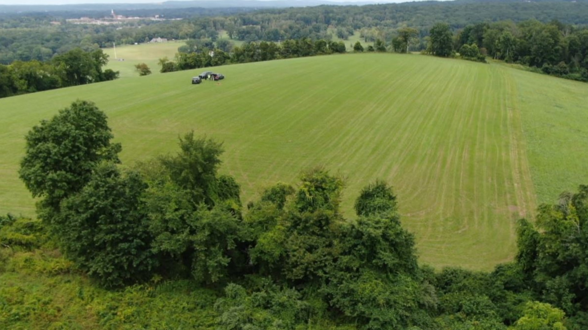 A search crew was out in Cromwell on Tuesday as they looked for a reported "downed parachutist." That person was later found safe at home.