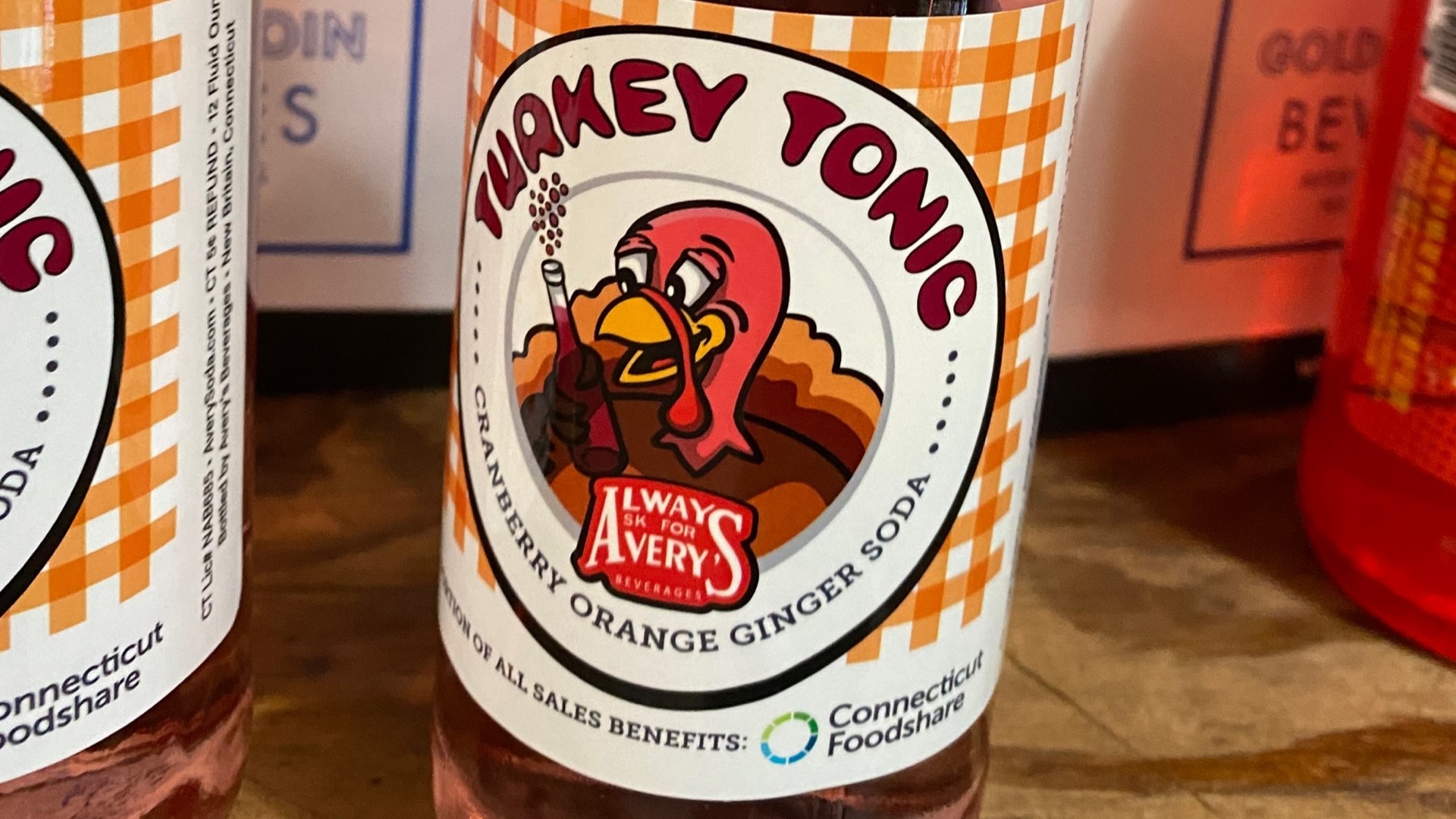 “Turkey Tonic” is a blend of cranberry, orange, and ginger flavors meant to compliment the holiday season. This concoction from Avery's Soda benefits CT Foodshare.