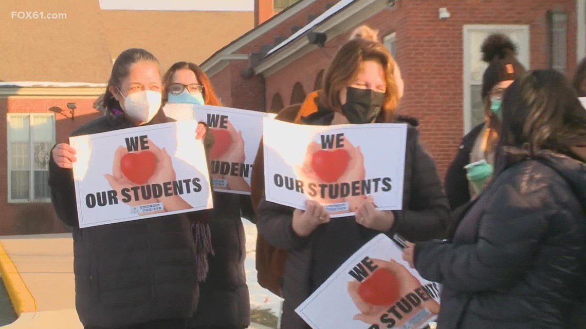 Teachers stand in solidarity for school safety as other groups draw attention to student mental health