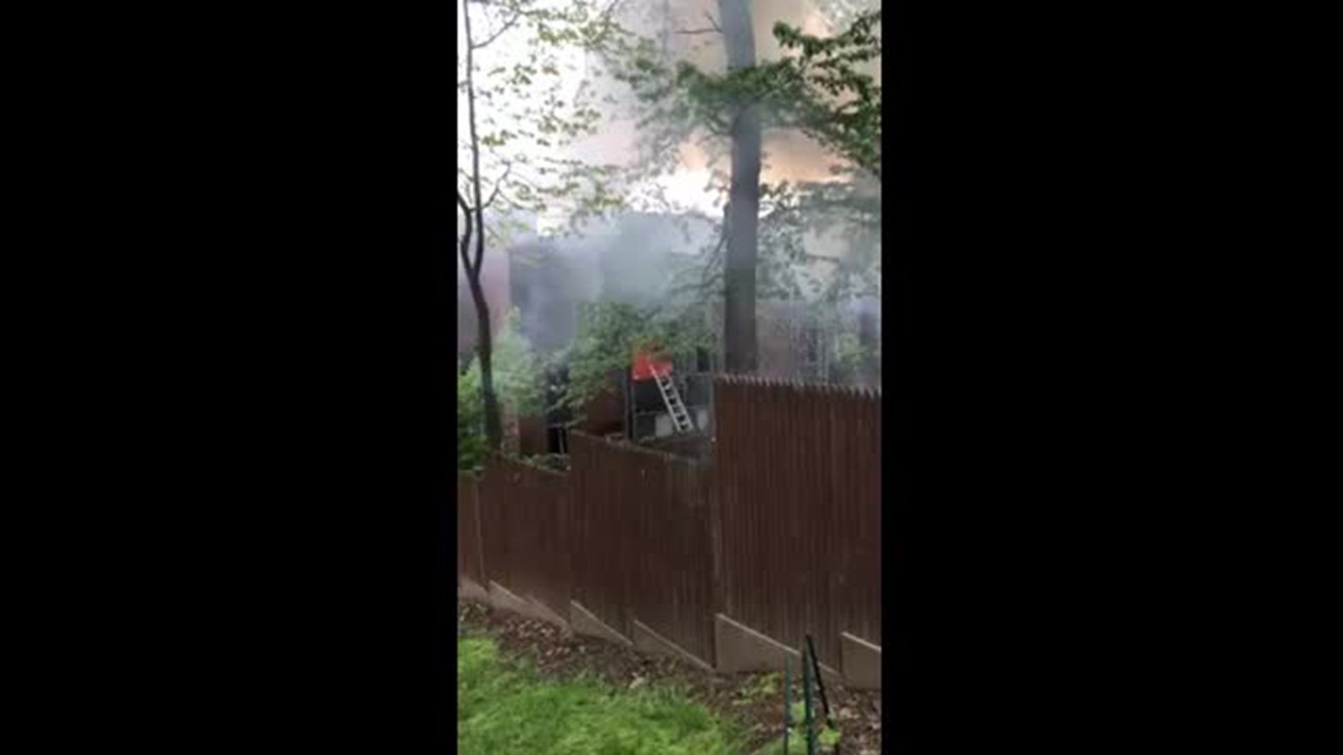 Viewer video of New Britain fire