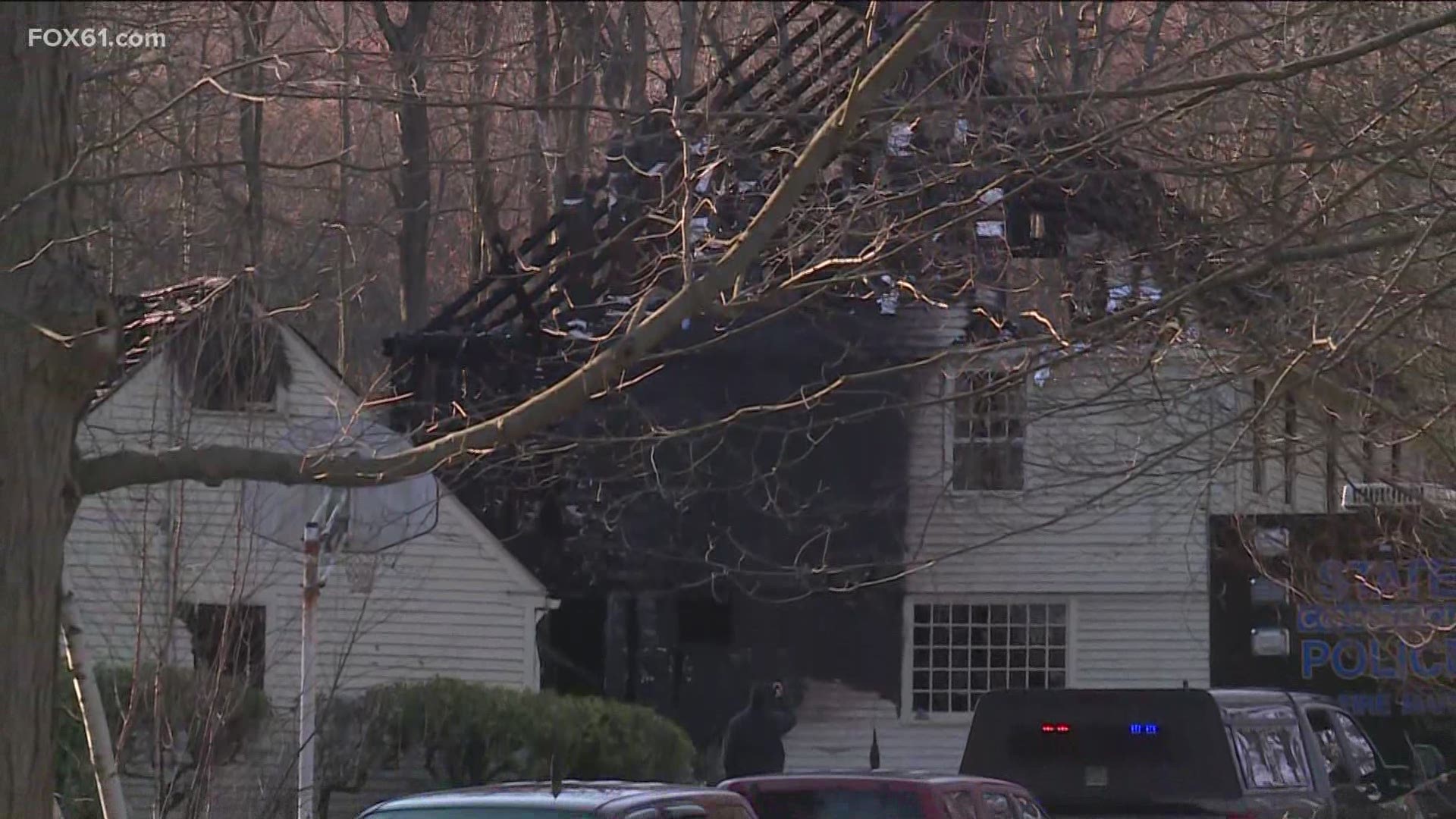 Officials say the fire started in the garage and then spread to the house