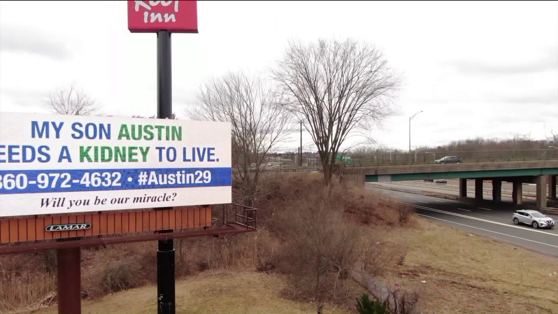Willington mother gets billboard to search for kidney for her son