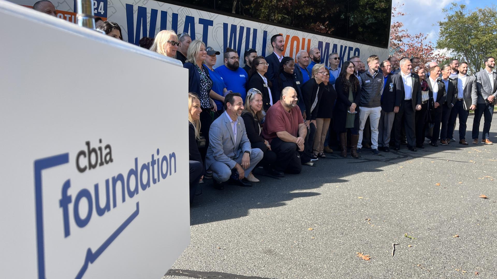 The CBIA Bus Tour includes stops at different businesses across Connecticut for a full week with advocates for manufacturing and some sponsors aboard.