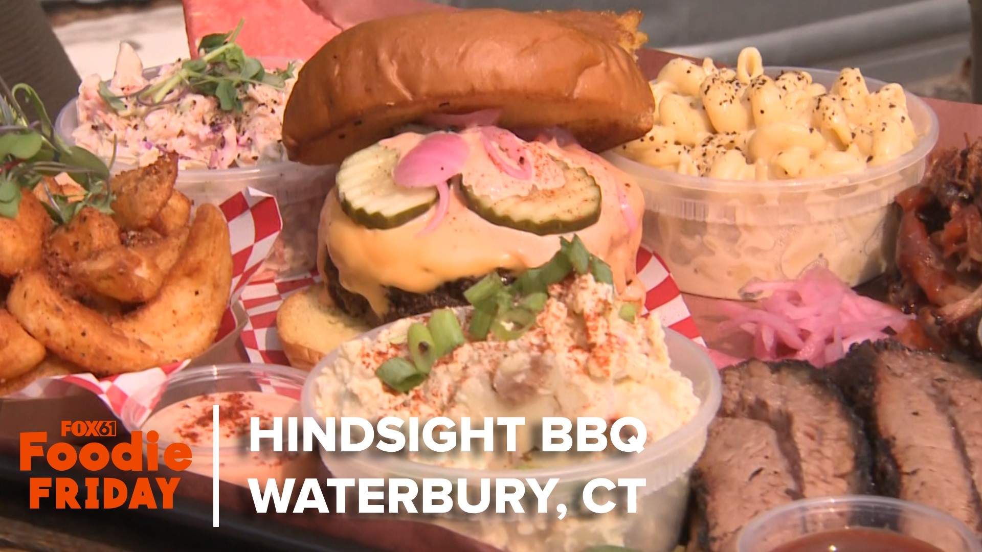 FOX61's Symphonie Privett visits Hindsight BBQ in Waterbury for Foodie Friday.
