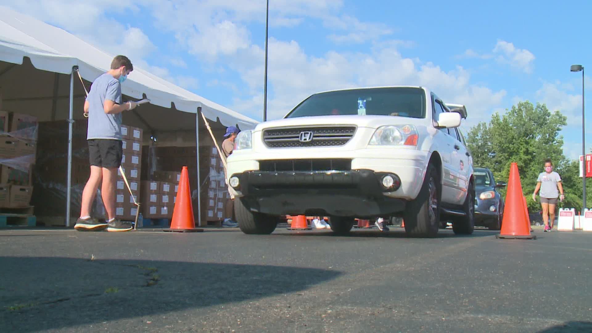For months now, Foodshare has been handing out food across the state, including at Rentschler Field in East Hartford, for families in need