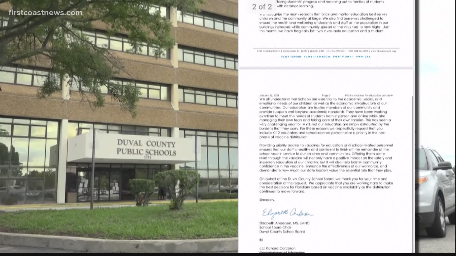 DCPS sends letter to Gov. Ron DeSantis asking for priority access to vaccines for teachers, staff