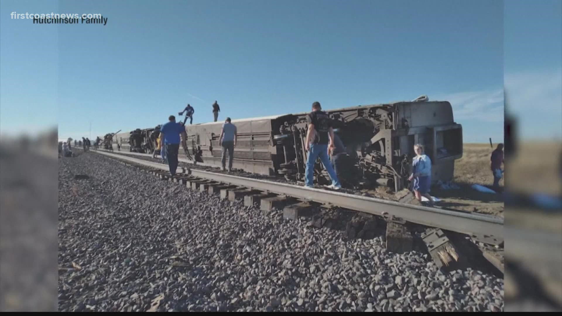 The train was carrying about 141 passengers and 16 crew members.