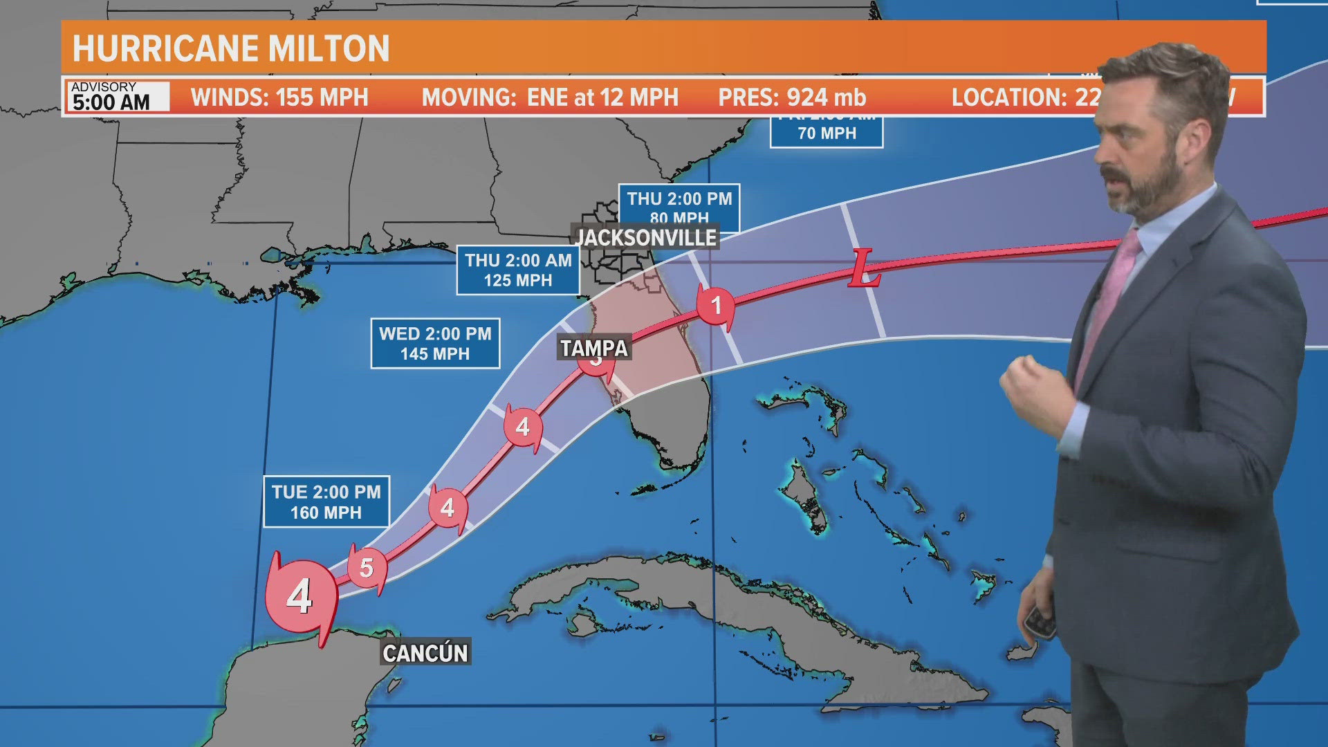 Hurricane Milton is expected to bring catastrophic damage to Florida's Gulf Coast upon landfall Wednesday night or Thursday morning.