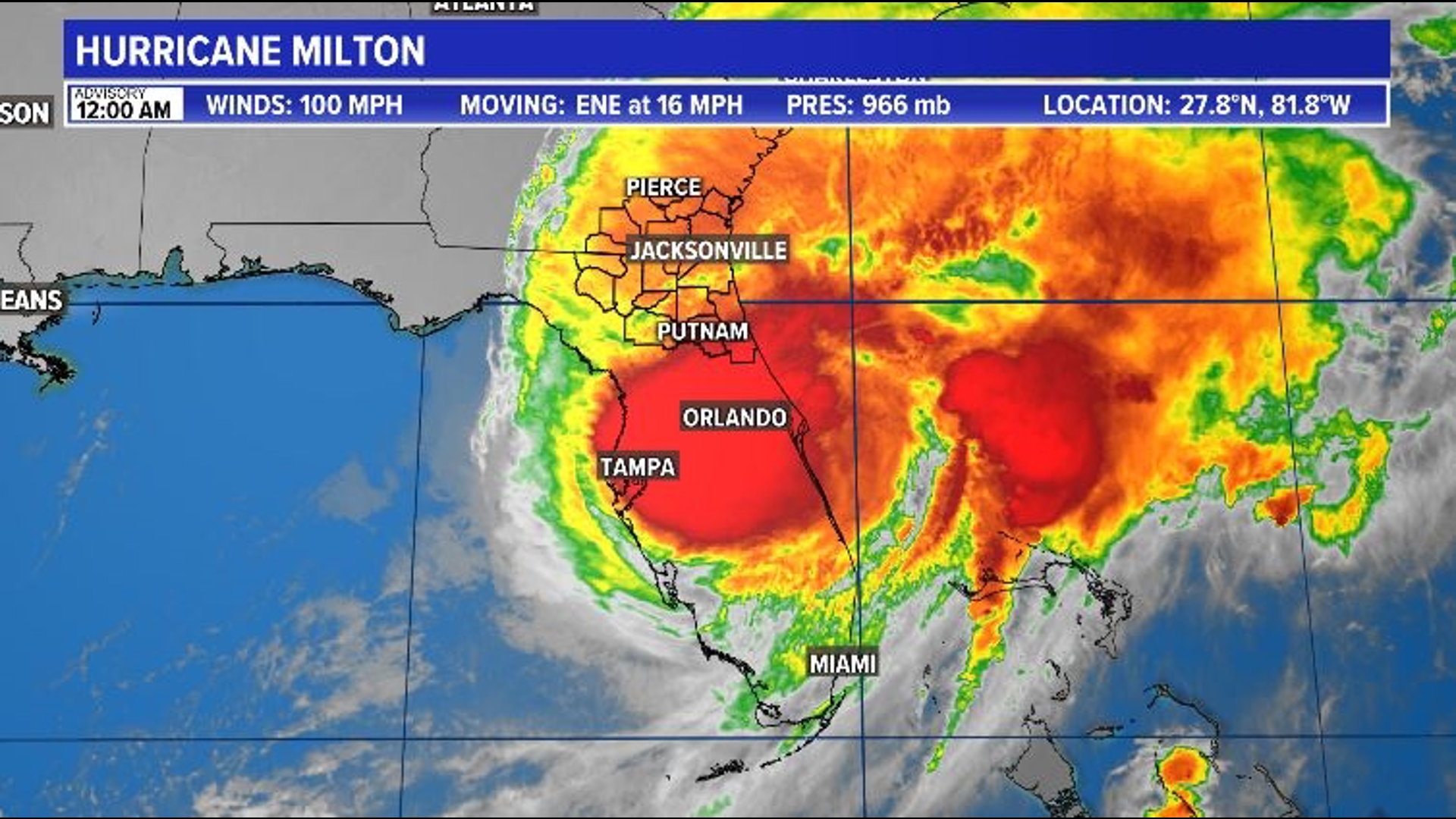 Milton made landfall in Siesta Key Wednesday night as a powerful Category 3 hurricane, bringing maximum sustained winds of 120 mph.