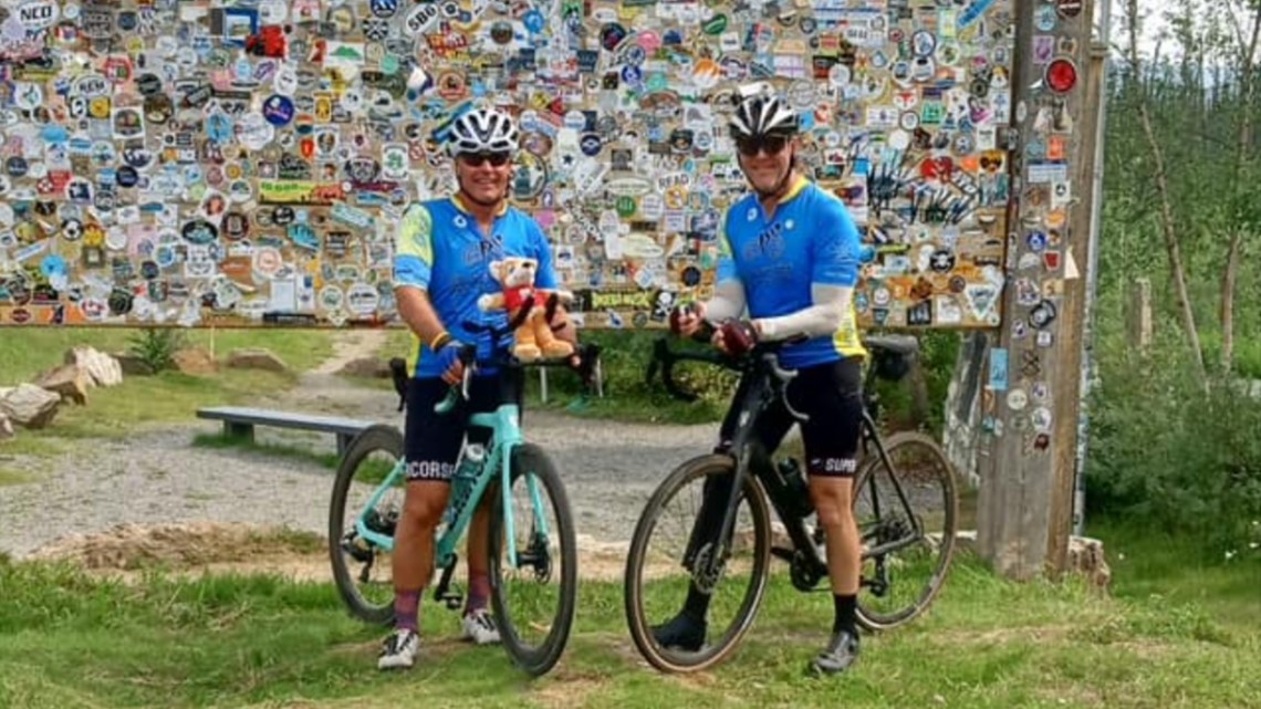 Two men on a bike ride to Jacksonville to raise money for cancer