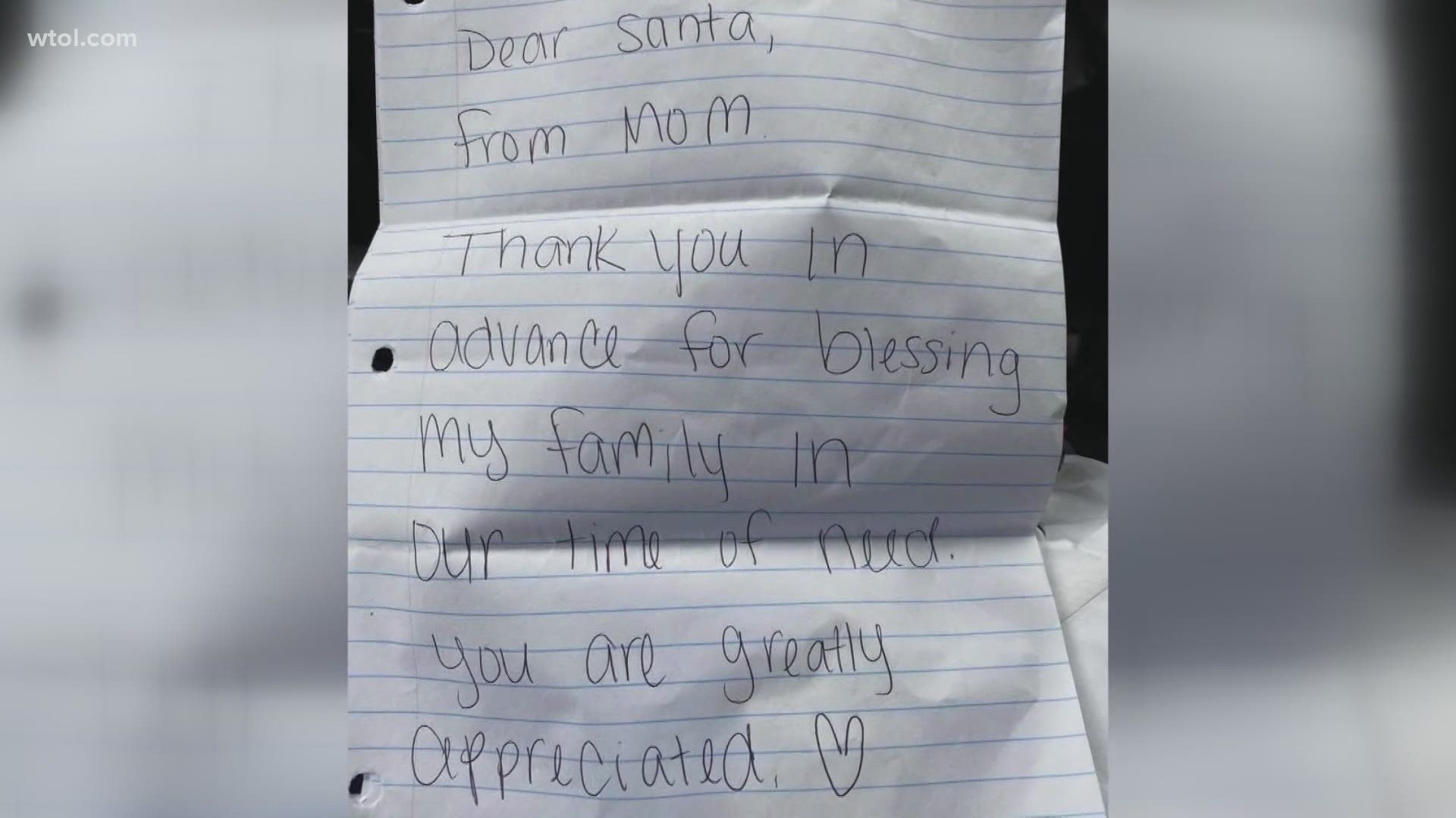 Conchita Coffey was dropping off Christmas wishes for Santa and the postal worker who received it decided to make the wishes a reality.