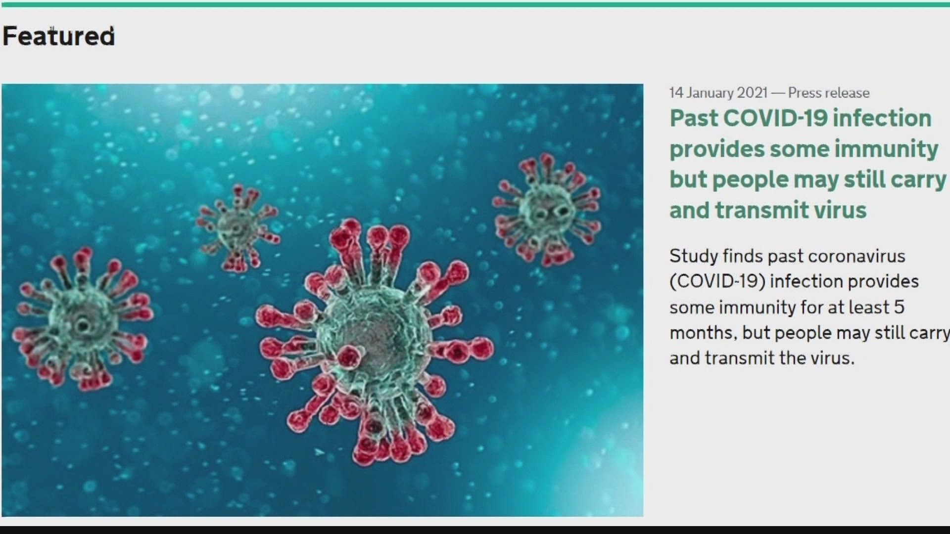 The study warns those with immunity from previous infections can still pass the virus to others.